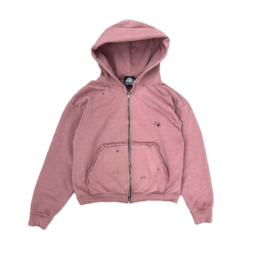 1OF1 DISTRESSED "CHERRY" ZIP-UP