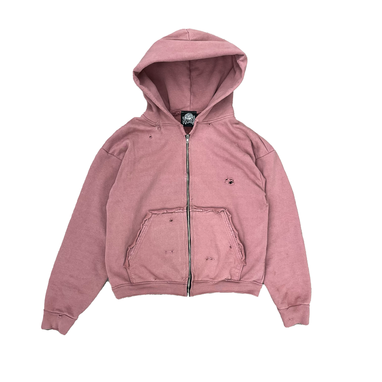 1OF1 DISTRESSED "CHERRY" ZIP-UP